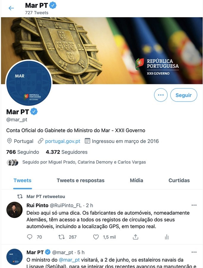 Ministério do Mar engana-se e partilha mensagem de Rui Pinto a atacar Eduardo Cabrita... e depois apaga