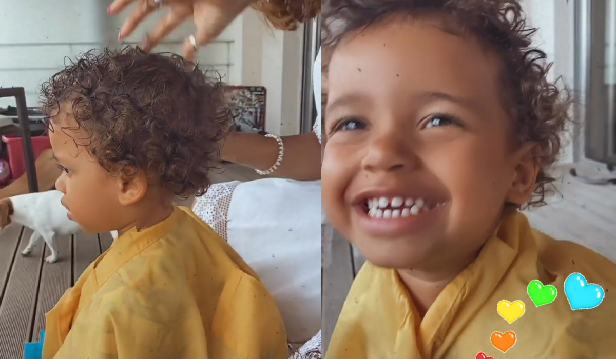 Read more about the article Rita Pereira mostra mãe de Angélico Vieira a cortar cabelo ao filho Lonô: “Olha a titi…”