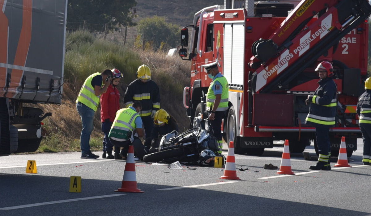 Read more about the article Filha de 16 anos vê o pai morrer em acidente de mota onde seguiam os dois, em Portalegre