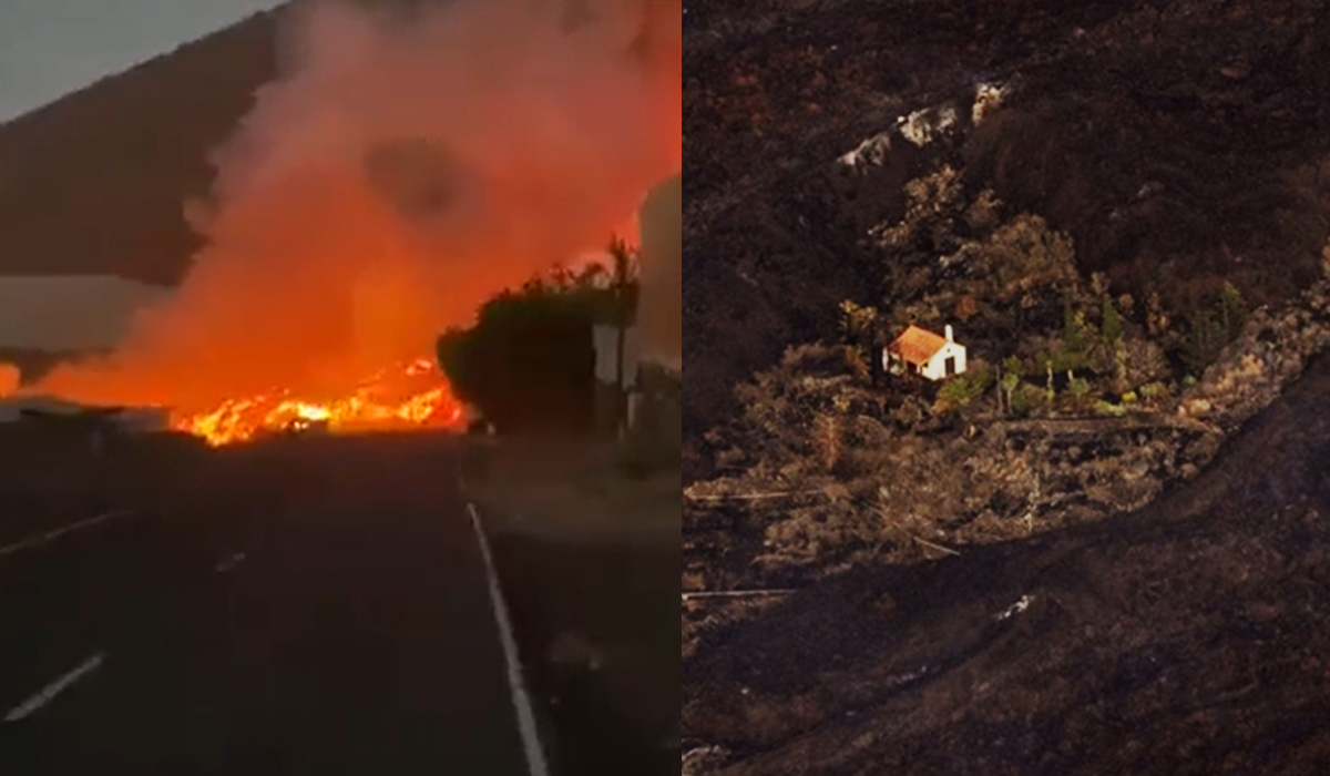 Read more about the article Nem a “casa milagre” resistiu à força do vulcão e acabou por ser engolida pela lava