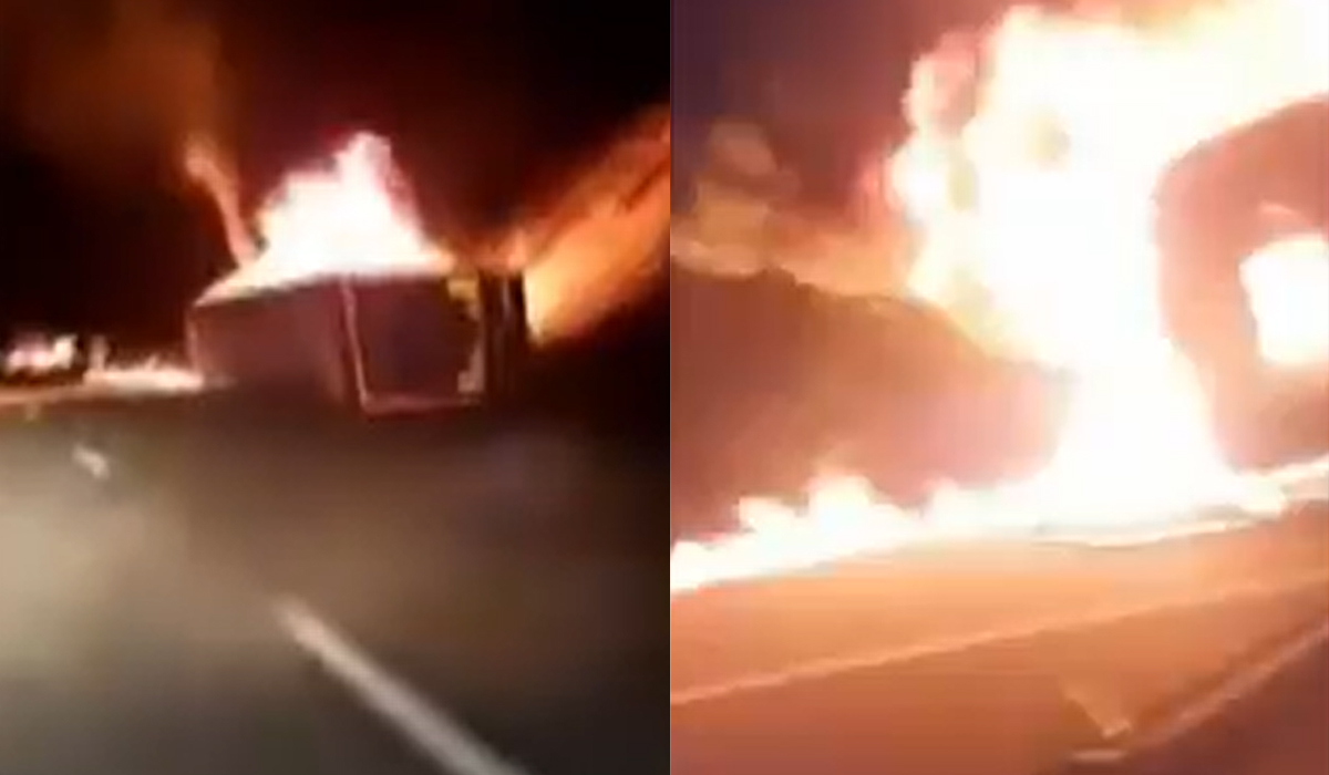 Read more about the article Homem morre carbonizado em camião que se despista e incendeia na A23, em Castelo Branco