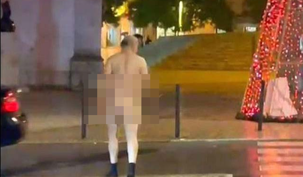Read more about the article Homem todo nu espalha o terror nas ruas de Santarém. Já foi detido e internado