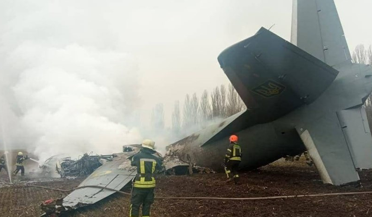 Read more about the article Avião militar ucraniano abatido por forças russas. Há vários mortos