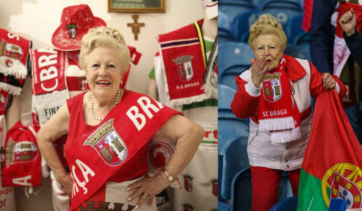 Read more about the article Melinha, a icónica adepta do Sporting de Braga, morre aos 86 anos