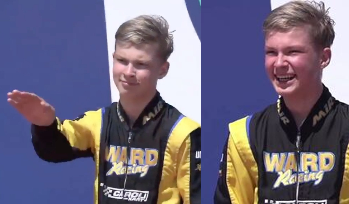Read more about the article Piloto russo de 15 anos vence prova de karting em Portimão e faz saudação nazi no pódio