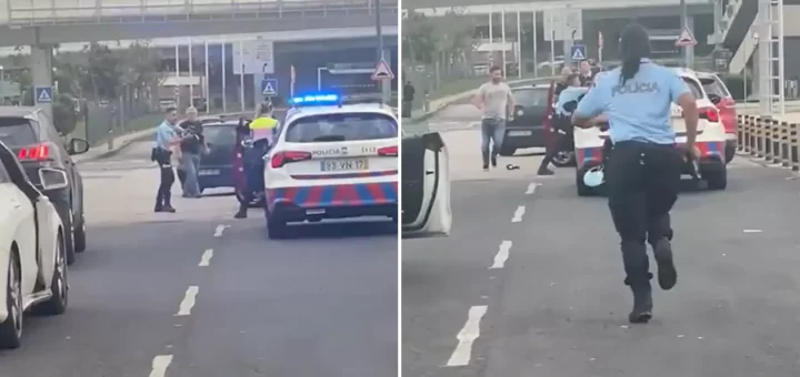 Automobilista tem ataque de fúria e atropela agentes da PSP no Aeroporto de Lisboa