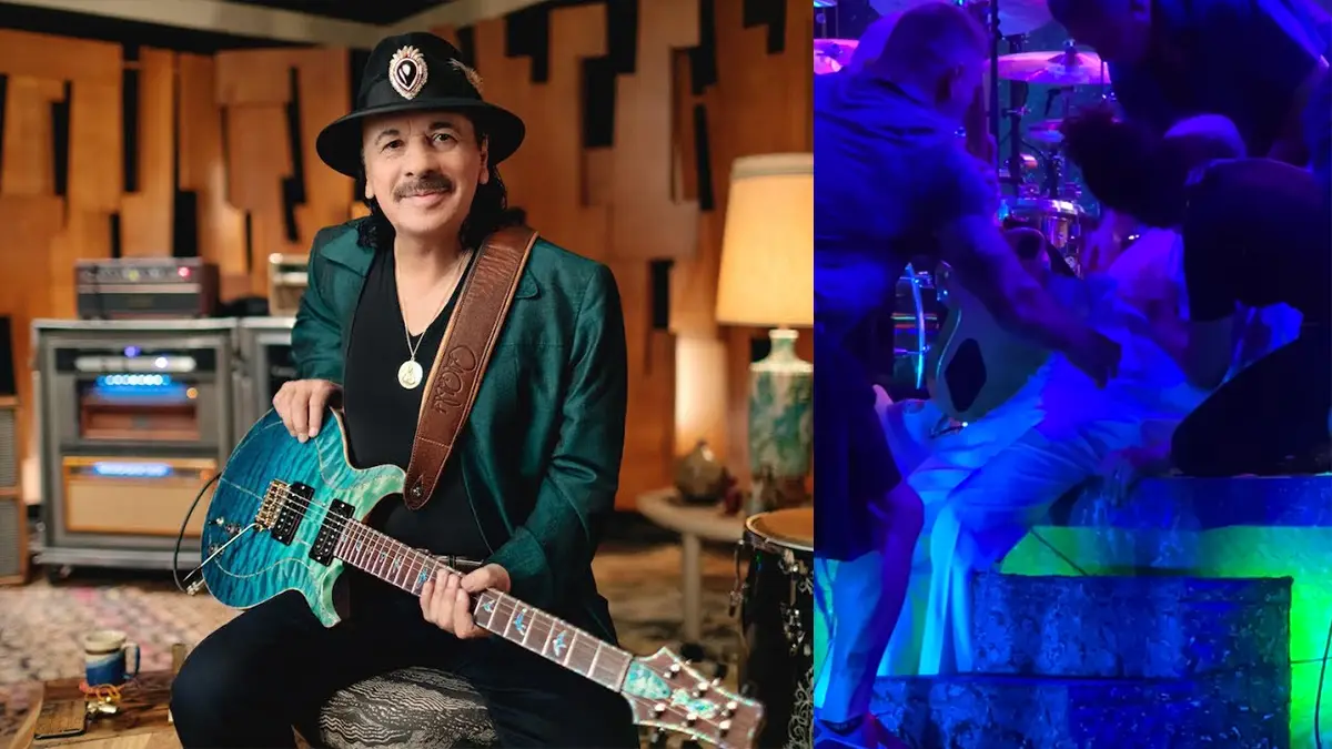 Icónico guitarrista Carlos Santana desmaia em palco durante concerto