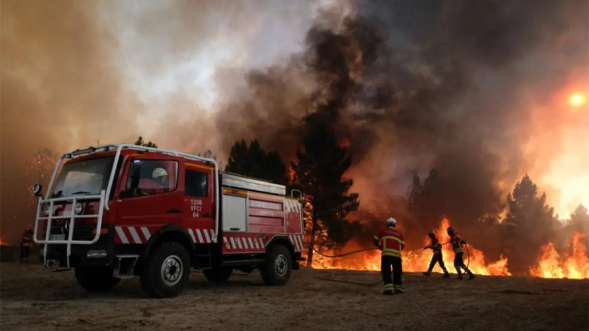 Dois bombeiros feridos em combate a incêndio em Abrunhosa-a-Velha