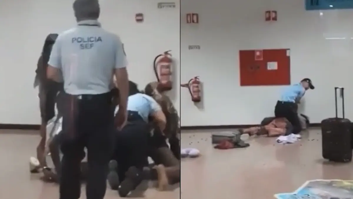 Confrontos com inspetores do SEF no Aeroporto de Faro após recusa de entrada por falta de visto