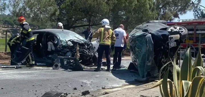 Violenta colisão seguida de capotamento faz um morto e dois feridos em Grândola