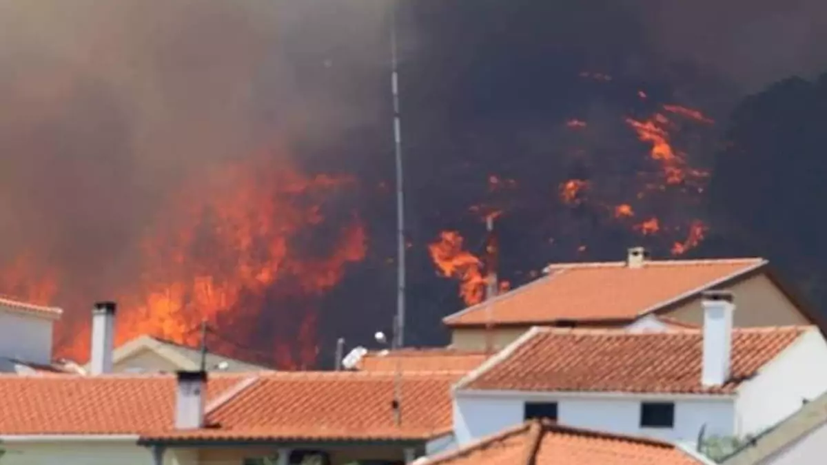 Dois veículos dos bombeiros e duas casas ardem no incêndio na Serra da Estrela