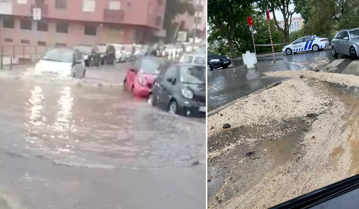Rasto de destruição em todo o país devido à chuva intensa