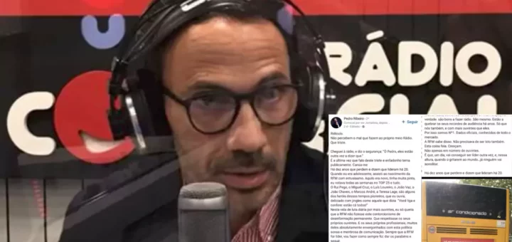 Pedro Ribeiro da Rádio Comercial perde a cabeça e arrasa RFM por mentirem à descarada: "Cresçam. Não apenas em número de ouvintes"