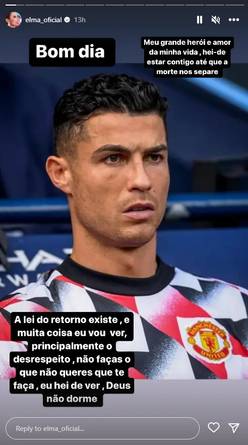 Elma Aveiro defende Cristiano Ronaldo com unhas e dentes: "Contigo até que a morte nos separe"